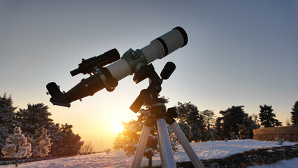 Astronomy telescope for observing the skies and celestial objects.
