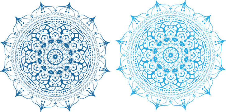 Decorative mandala design Circular Flower Free Vector illustration.
