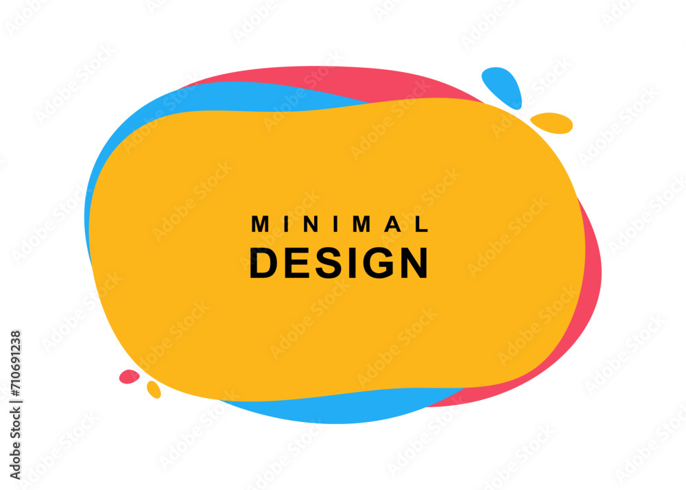 Poster colorful fluid banner design. modern liquid shapes of different colors in memphis style. beautiful t