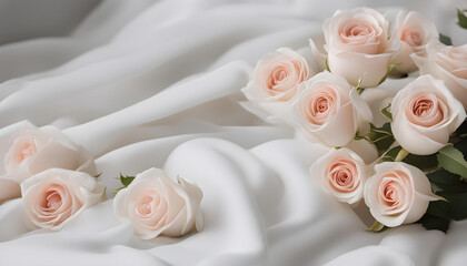 Tranquil Mornings: Serenity and Elegance with Pristine White and Elegant Roses