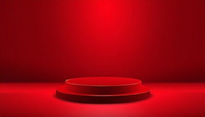 red luxury minimal 3d podium studio showcase stage scene product display background