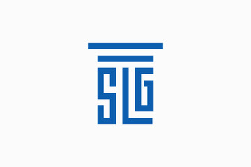 initials SLG Pillar vector logo premium 