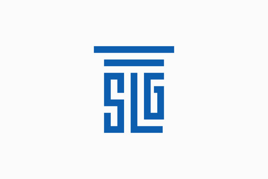 initials SLG Pillar vector logo premium 