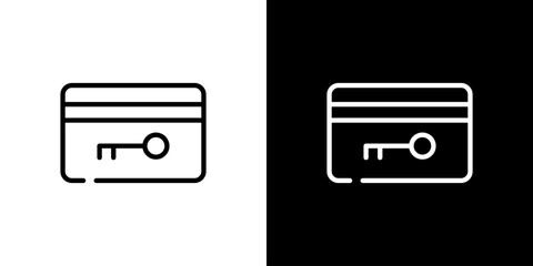 Fototapeta premium シンプルなカードキーアイコン 
