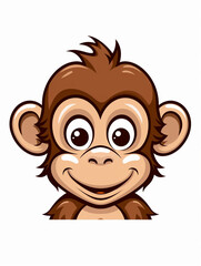 Fototapeta premium clean graphic design of a cute animal for a T-shirt, no background created with Generative Ai