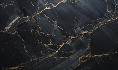 Deurstickers Black marble texture for skin tile wallpaper luxurious background, for design art work. Stone ceramic art wall interiors backdrop design. Marble with high resolution © AMK 