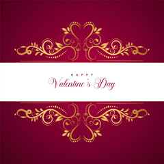  Valentine's Day Greeting with a Vibrant Red Background. 'HAPPY Valentine's Day' in Red Letters, Two Adorable Hearts Adding a Touch of Romance