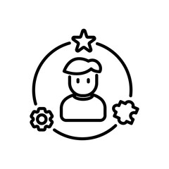 experience icon vector in line style