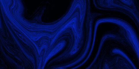 Abstract blue neon acrylic pours liquid marble surface design. Grunge black and blue texture. Grunge texture background. Fluid painting abstract texture, Intensive color mix wallpaper.