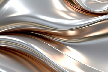 Abstract metallic waves: sleek blender with minimalist design, set against white background with studio lighting and rendered in Unreal Engine 5. Generative AI
