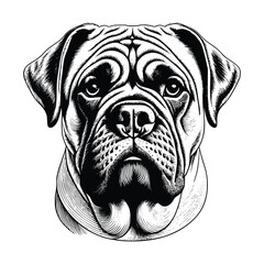 Bullmastiff dog vector EPS