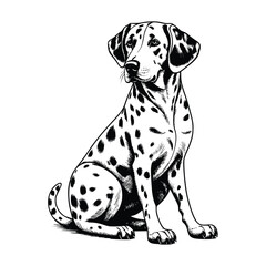 Dalmatian dog vector EPS