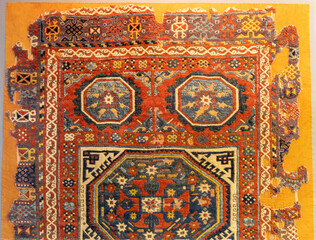 Examples of old historical Ottoman, Turkish, Middle Eastern and Iranian carpets and rugs