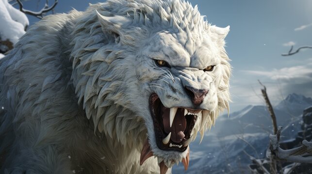 wolf in the snow