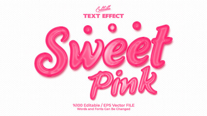 Editable Sweet Pink Text Effect