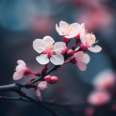 Cherry blossoms on a natrure background pink flower.