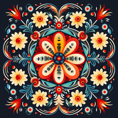 Floral ornament, pattern or print in vector style