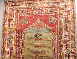 Examples of old historical Ottoman, Turkish, Middle Eastern and Iranian carpets and rugs
