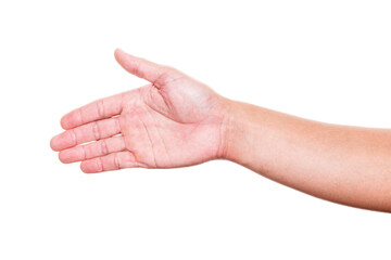 Hand isolated on white background