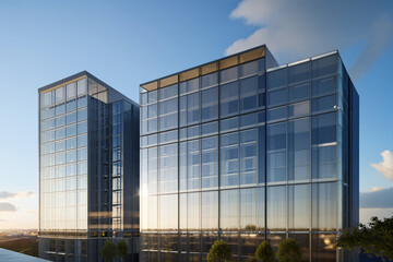 Diverse Styles: Architectural Tapestry of the Modern Building Age. generative AI.