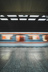 fast movement of metro train