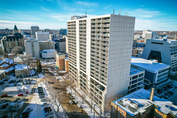 Aerial View of Downtown Central Business District, Saskatoon