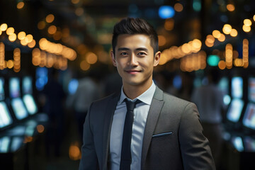Confident Asian Businessman with Friendly Smile - 710712028