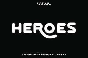 MobileDisplay alphabet font vector design suitable for headline, poster, title, logo, album and more