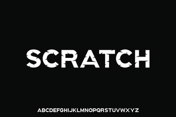 Fototapeta premium Display alphabet font vector design suitable for headline, poster, title, logo, album and more