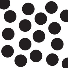 White background with black polka dots