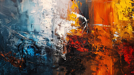 Expressive abstraction, where strokes and textures create dynamic and emotional compositions