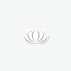 Lotus logo icon sticker isolated on gray background