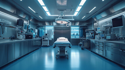 Modern hospital wards with the latest medical equipment, and modern medicine. Futurist. - obrazy, fototapety, plakaty
