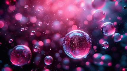 pink soap bubbles
