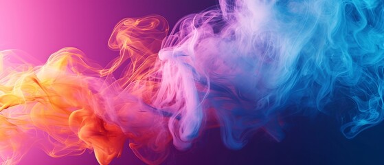 Vibrant Colorful Smoke Abstract Background

