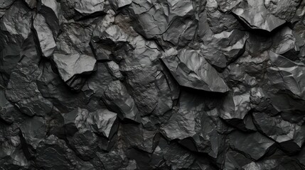 black abstract lava stone texture background 3d illustration   