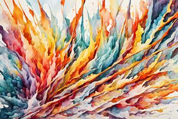 Masterpiece Bursting With Vibrant Vivid Chroma Colors, Gradients of White (JPG 300Dpi 10800x7200)