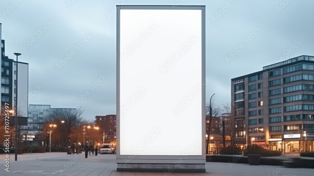 Poster sleek promotion, a mock-up of an advertising lightbox, ready for dynamic visual content.
