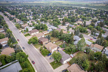 er Heights Neighborhood Aerial View in Saskatoon