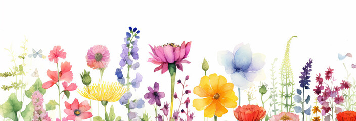 watercolor painting with flowers.
