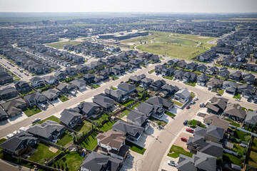 Evergreen Neighborhood Aerial View in Saskatoon