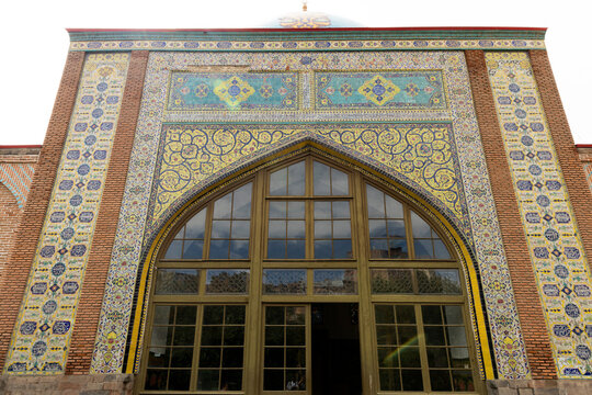 Blue mosque muslim religious islamic building in armanian capitol of Yerevan
