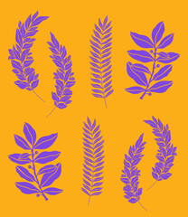 seamless pattern with leaves