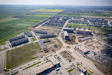 Obraz premium Evergreen Neighborhood Aerial View in Saskatoon