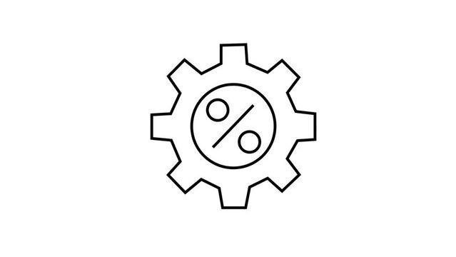 Gear mechanic's badge. Pin. vector. Optimization of the search engine. An element of graphic design. on a white background.
