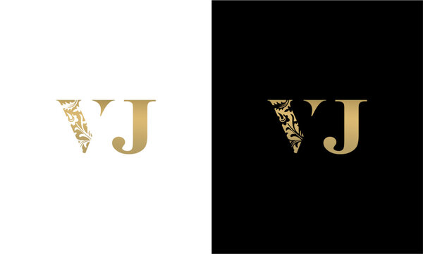 initials VJ logo design vector