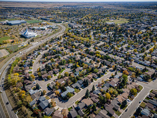 Forest Grove Neighborhood Aerial View in Saskatoon