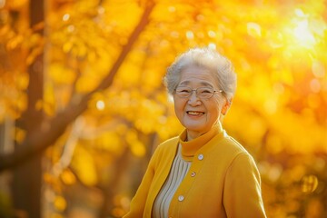 おでかけを楽しむ日本人のおばあさん（シニア・高齢者・旅行）