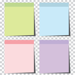 Fototapeta premium Realistic sticky note with shadow. Message on notepaper. Reminder. Vector illustration.