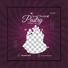 Food social media poster design, Creative Social media poster design.